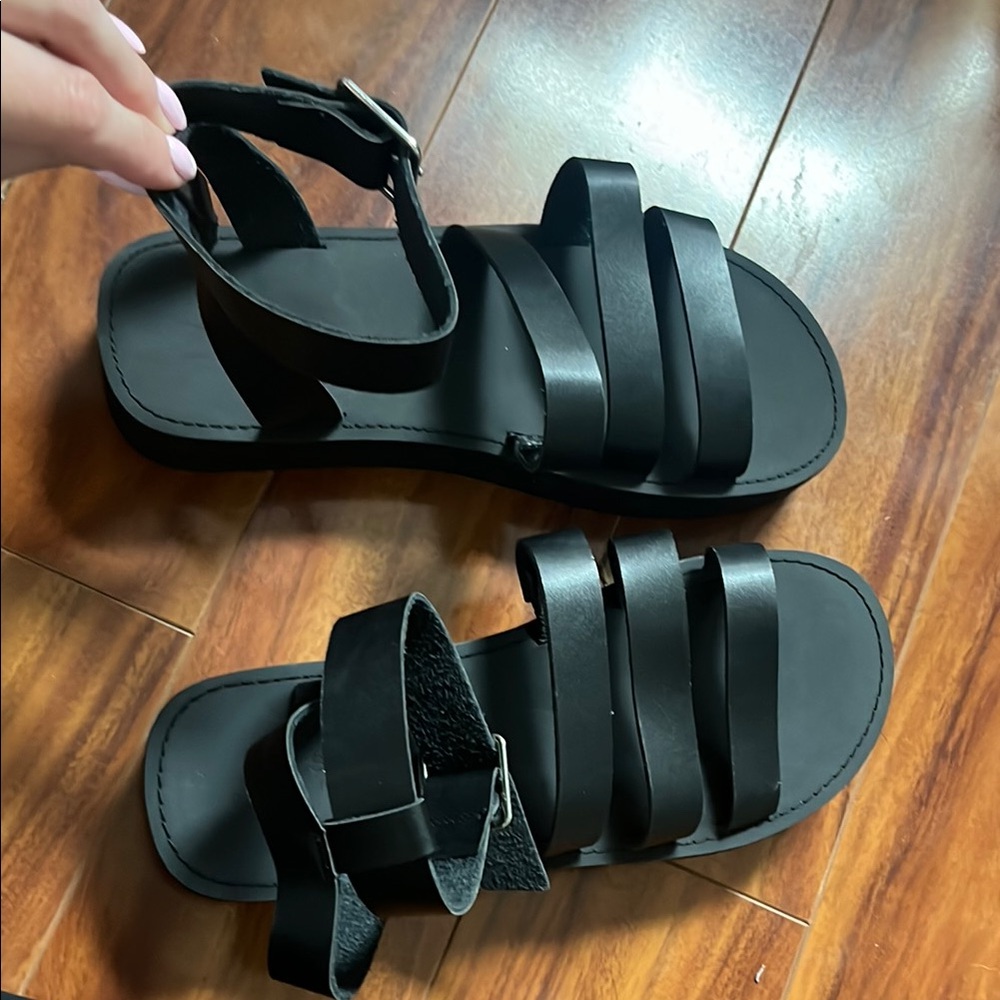 ASOS Black Strappy Sandals